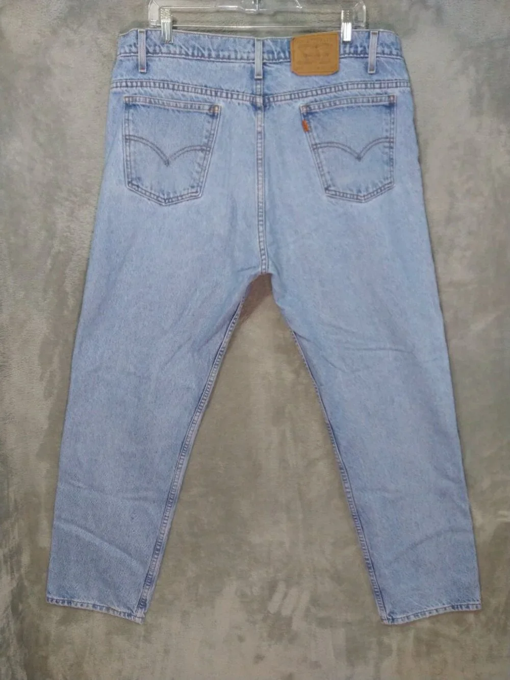 Vintage Levis 505 Jeans Mens 40x32 Blue Denim Straight Fit Light Wash Orange Tab